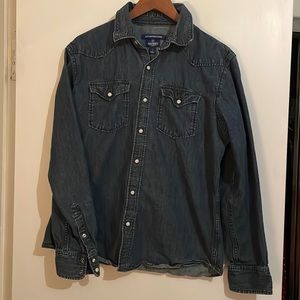 Denim Pearl snap shirt
